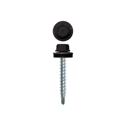 Саморез кровельный Daxmer 4,8х35 RAL 8019 (250) сверло №1