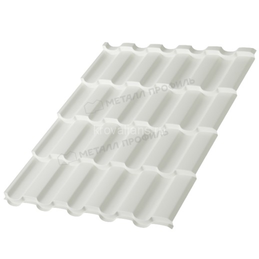 Металлочерепица МеталлПрофиль Монтекристо-X NormanMP (Полиэстер-01-9002-0.5) /1 кв.м./