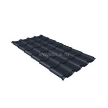 Металлочерепица Grand Line (Гранд Лайн) камея 0,5 Satin Matt RAL 7024 /1 кв.м./