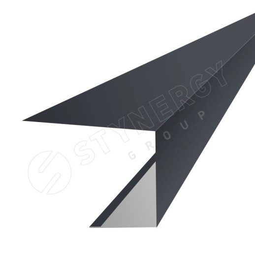 Планка завершающая фасадная 3000 Фальц Stynergy (CORUNDUM50Matt-RAL7024-0.5)