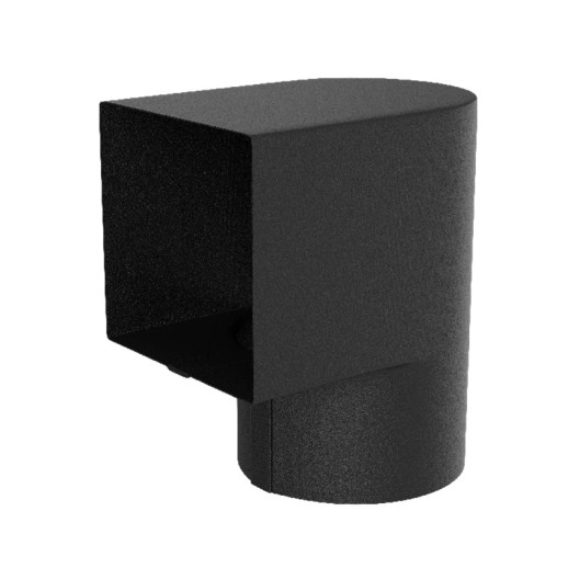 AS PUrus MATT 150/100 Переходник угловой квадрат-круг 100 (200мм) RAL 9005 Matt