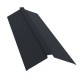 Планка конька плоского 150х40х150 0,5 Satin с пленкой RAL 7024 мокрый асфальт (2м)