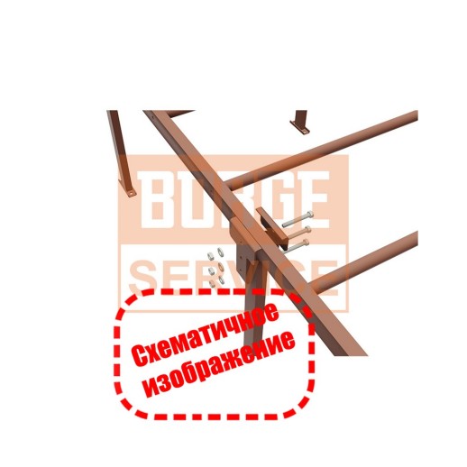 Стеновой кронштейн BORGE 1м, антрацитово-серый (RAL 7016)