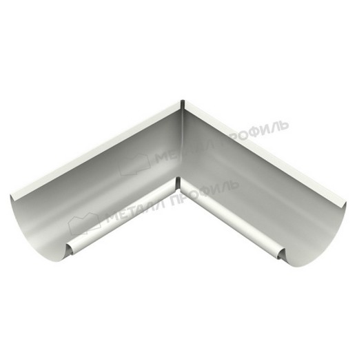 Угол желоба внутренний МЕТАЛЛ ПРОФИЛЬ Foramina PUR 125/100 RAL 9010, белый