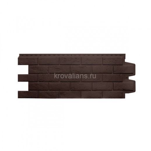 Фасадная панель Grand Line Состаренный кирпич Classic шоколадный (0,968*0,390) 10шт/уп