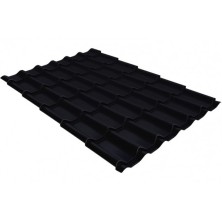 Металлочерепица Классик ("Classic") 0,5 PurPro Matt 275 RAL 9005 черный