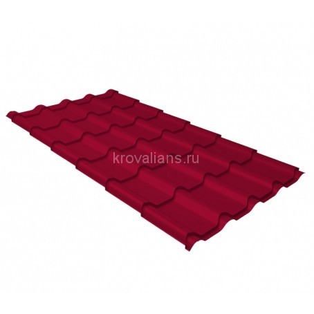 Металлочерепица Grand Line (Гранд Лайн) камея 0,45 PE RAL 3003 /1 кв.м./