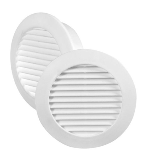 Вентиляционная решётка с накладкой №17-2, 1.0х140х140мм. (белая)