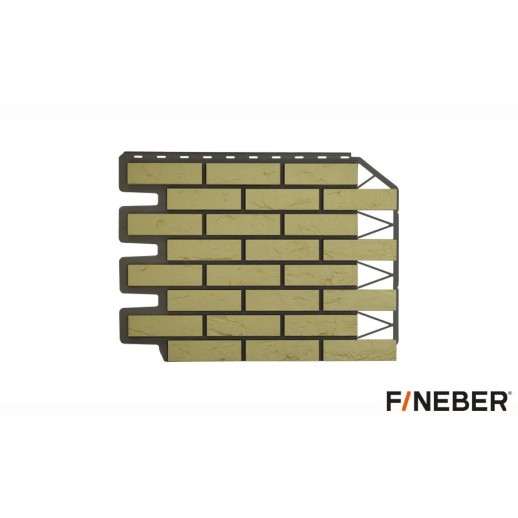 FineBer Фасадная панель Кирпич баварский, песочный 795 х 595 (шт 0,41м2), 10 шт/уп