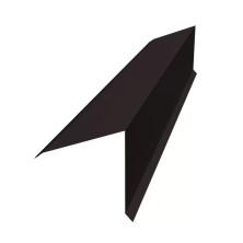 Планка конька односкатной крыши 160х160 3000 Фальц Stynergy (Стальной Бархат-9005-0.5)