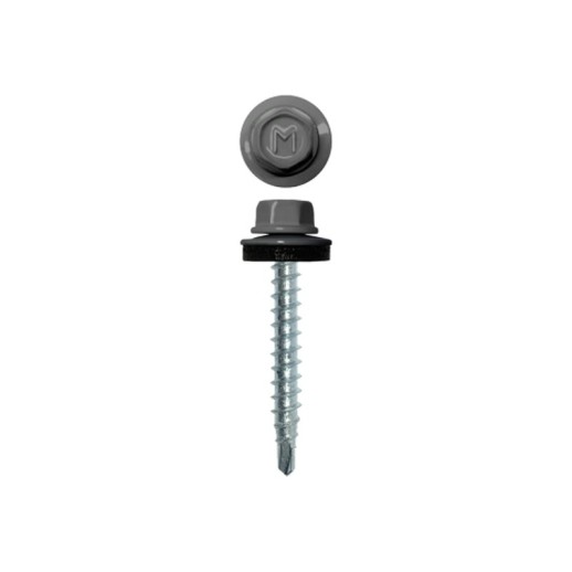 Саморез кровельный Daxmer 4,8х35 RAL 9006 (250) сверло №1