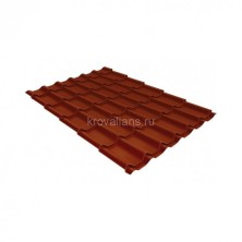 Металлочерепица Grand Line (Гранд Лайн) классик 0,5 Satin Мatt RAL 8004 /1 кв.м./