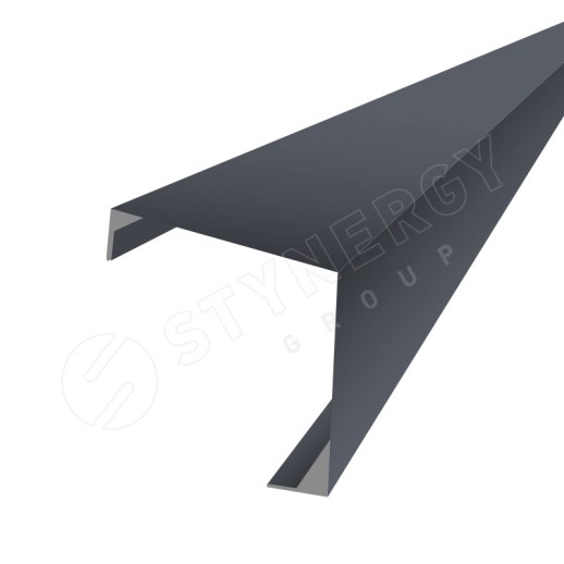 Планка угла внешнего простая фасадная 3000 Фальц Stynergy (CORUNDUM50Matt-RAL7024-0.5)
