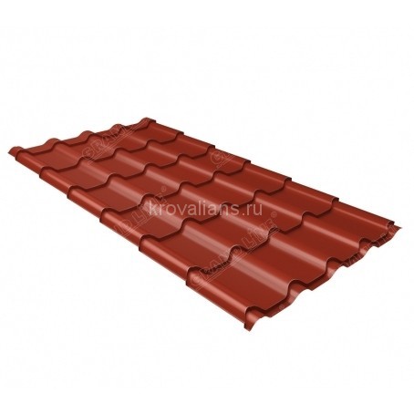 Металлочерепица Grand Line (Гранд Лайн) камея 0,45 PE RAL 3009 /1 кв.м./