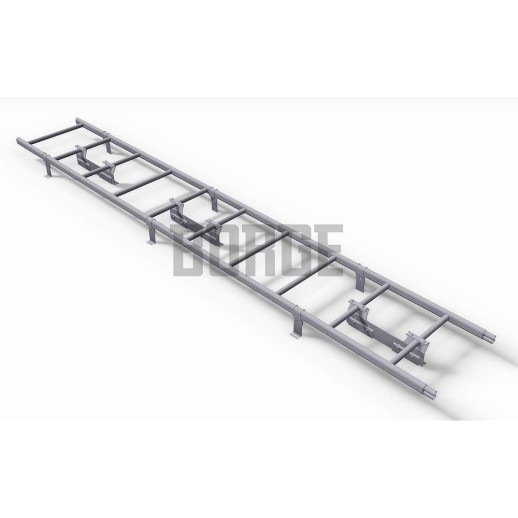 Комплект лестница кровельная NewLine 2,7м, для фальцевой кровли, (RAL 9006)