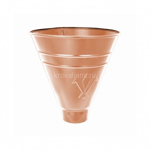 AS CU 125/90 Воронка водосборная круглая Медь