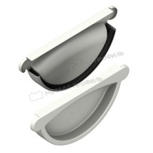 Заглушка желоба МЕТАЛЛ ПРОФИЛЬ GRANDSYSTEM D125 Ral 9010