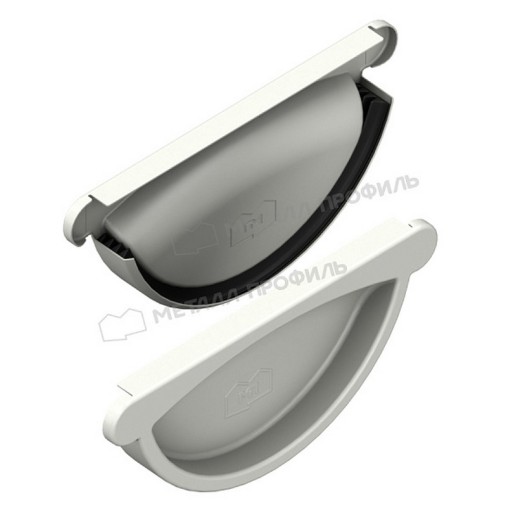 Заглушка желоба МЕТАЛЛ ПРОФИЛЬ GRANDSYSTEM D125 Ral 9010