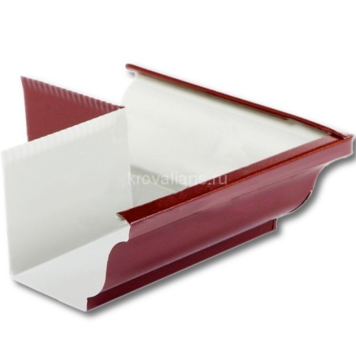 Угол желоба наружный Металл Профиль Модерн (P363, вишня) /1 шт/