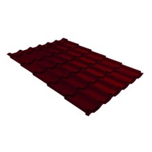 Металлочерепица Классик ("Classic") 0,5 Satin RAL 3005 красное вино