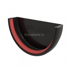 Заглушка желоба Дизайн 135 ПВХ GL черный (RAL 9005)
