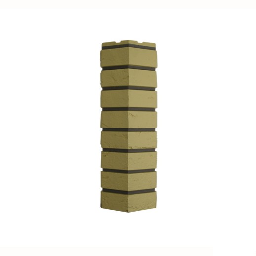 FineBer Угол наружный к фасадной панели Кирпич баварский Песочный 589 х 155 . 9 шт/уп