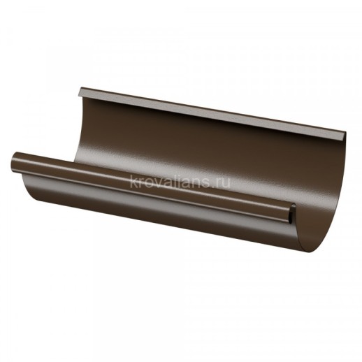 Docke STAL PREMIUM 125/90 мм Желоб водосточный 3 м Каштан RAL8017 175шт/упак