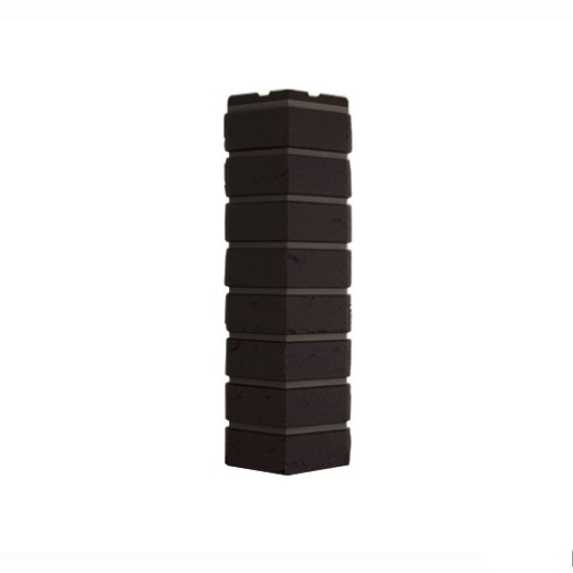 FineBer Угол наружный к фасадной панели Кирпич баварский Темно-коричневый 589 х 155 . 9 шт/уп