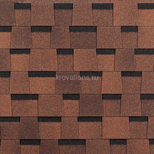 Ламинированная черепица Docke Pie (Деке Пай) STANDARD SALAMANDER (Светло-коричневый) /1 кв.м/