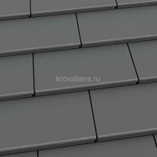 BRAAS Рядовая цементно-песчаная черепица Тевива графит (420х333 мм)