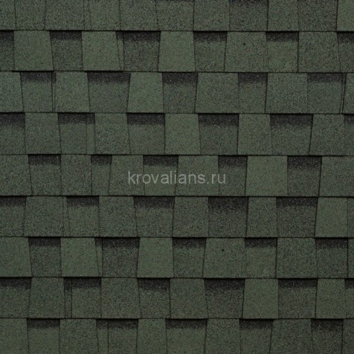 Гибкая черепица Шинглас (Shinglas) Фазенда (Зеленый) /1 кв.м/