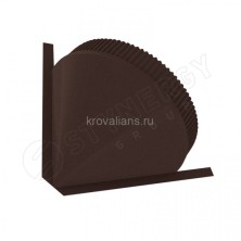 Заглушка к полукруглому коньку конусная Stynergy (Стинержи) (Стальной Кашемир Matt-8017-0.5) /1 шт/
