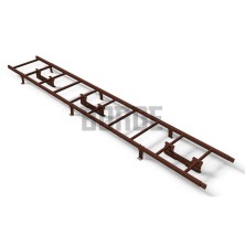 Комплект лестница кровельная Borge (Борге) 2,7м серо-Коричневый (rr32)