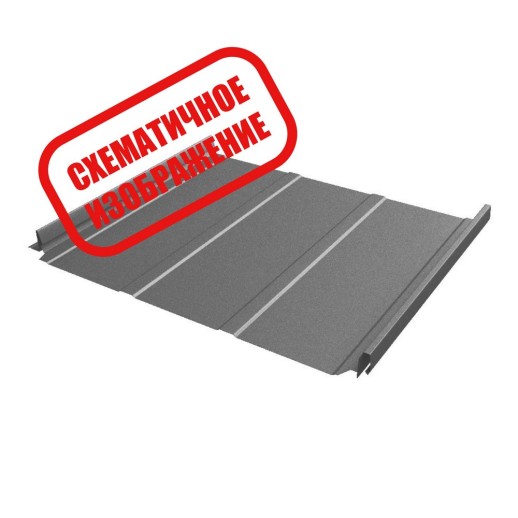 Кликфальц Pro Line 0,5 GreenCoat pural Matt Grand Line (Гранд Лайн) с пленкой на замках ral 7040 1 кв.м.