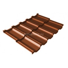 Металлочерепица Grand Line (Гранд Лайн) квинта Uno c 3D резом 0,45 Drap RAL 8004 /1 кв.м./
