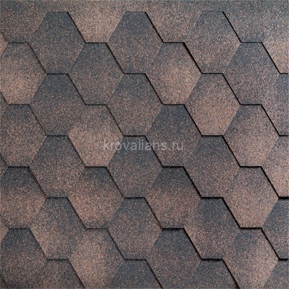 Гибкая черепица Katepal (Катепал) Jazzy (Медный) /1 кв.м/