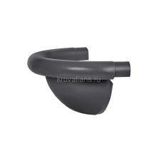 AS PU MATT 125/90 Заглушка  желоба полукруглая, 17 шт/уп., RR-23 Matt