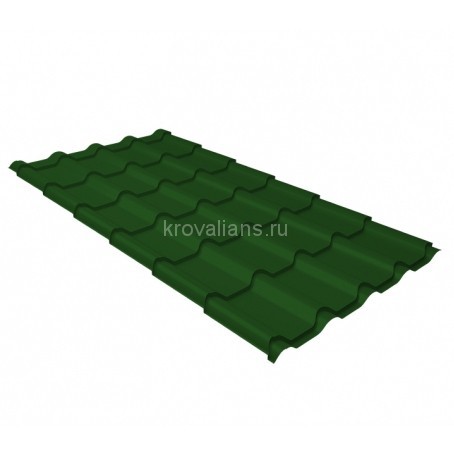 Металлочерепица Grand Line (Гранд Лайн) камея 0,45 PE RAL 6002 /1 кв.м./