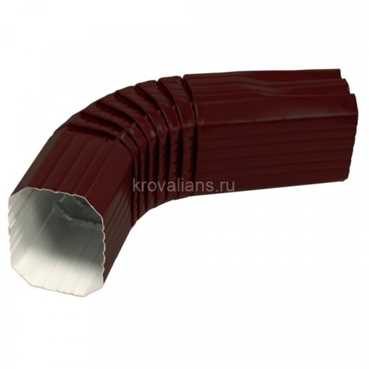 Vortex 127/102 Колено прямоугольное PE RAL 8017 шоколад