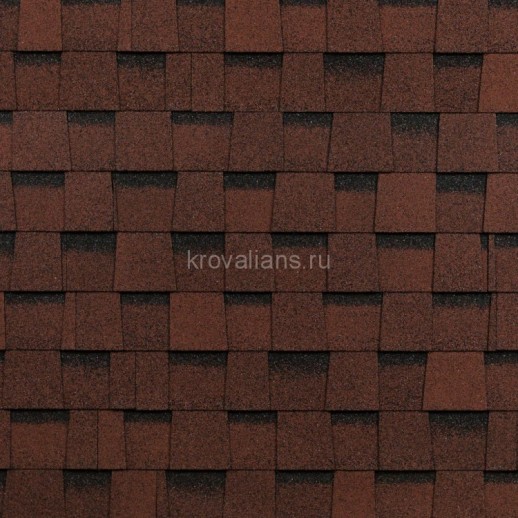 Гибкая черепица Шинглас (Shinglas) Фазенда (Красный) /1 кв.м/