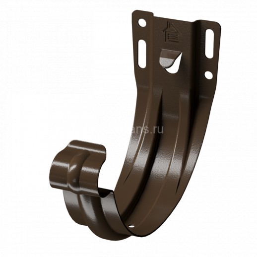 Docke STAL PREMIUM 125/90 мм Карнизный кронштейн Каштан RAL8017 78шт/упак