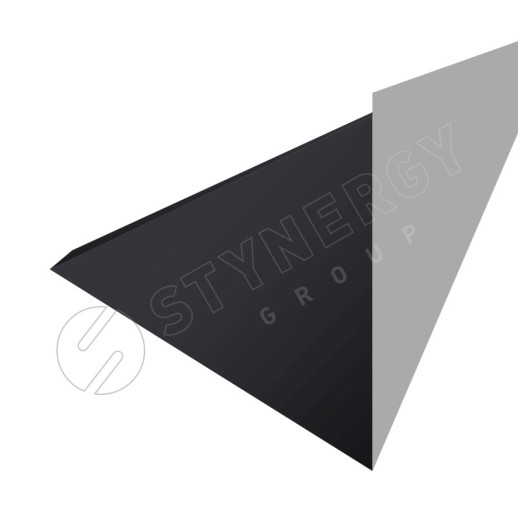 Планка для верхнего примыкания к трубе 2000 Фальц Stynergy (CORUNDUM50-RAL9005-0.5)