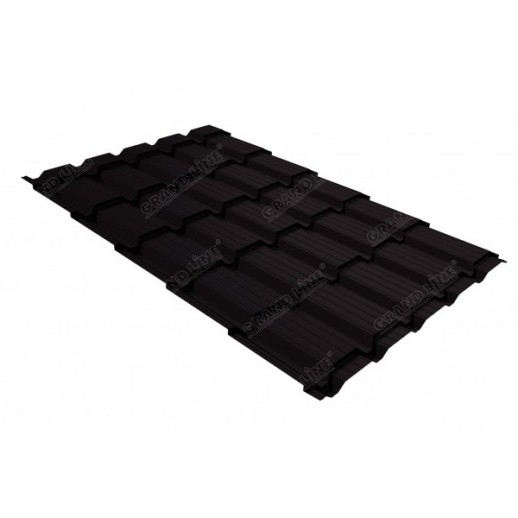 Металлочерепица "Квадро профи (Верховье)" ("Quadro Profi") v01 0,5 Satin Matt RAL 9005 черный