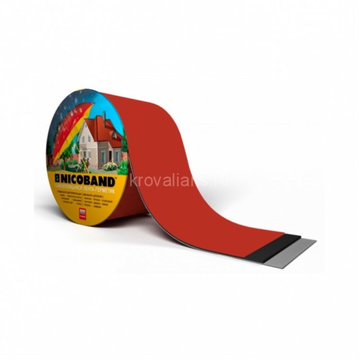 Лента для примыканий Nicoband 3 метра Х100 мм (Красный) /1 шт/