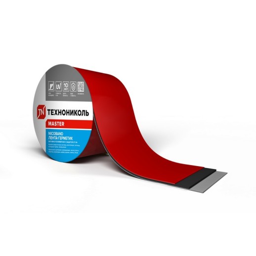 Лента для примыканий Nicoband 100х10000 (Красный) /1 шт/