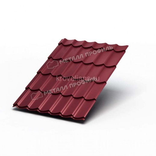 Металлочерепица МеталлПрофиль Ламонтерра-X (Colorcoat Prisma-03-3005-0.5) /1 кв.м./