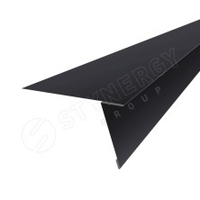 Планка карнизная 2000 Фальц Stynergy (CORUNDUM50Matt-RAL9005-0.5)