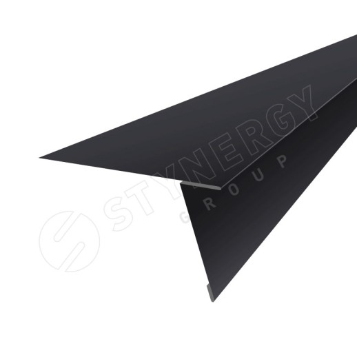 Планка карнизная 2000 Фальц Stynergy (CORUNDUM50Matt-RAL9005-0.5)