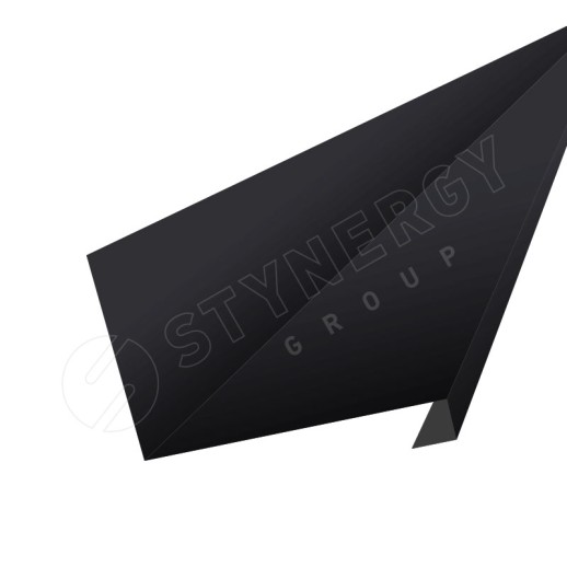 Планка для нижнего примыкания к трубе 2000 Фальц Stynergy (CORUNDUM50-RAL9005-0.5)