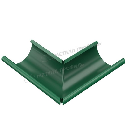 Угол желоба наружный МЕТАЛЛ ПРОФИЛЬ Foramina PUR 125/100 RAL 6005, зеленый